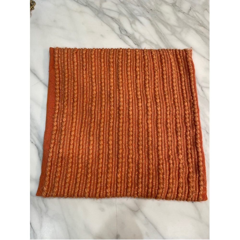 Indigo Textured Throw Pillow Case Orange 20x20 Vibrant Boho Shabby Chic